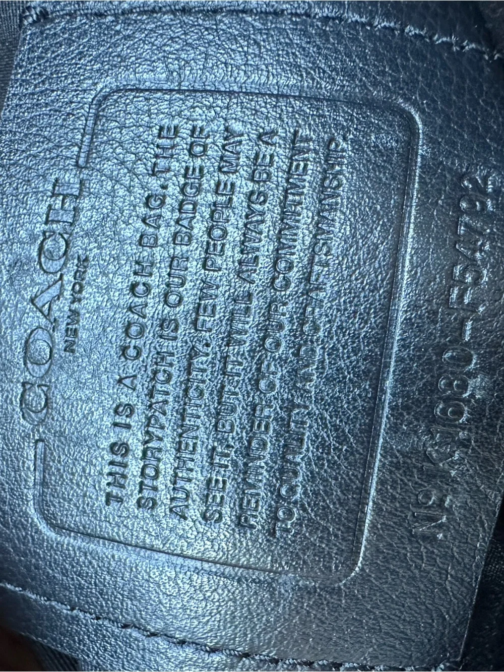 Coach Black Pebbled Leather Messenger Bag